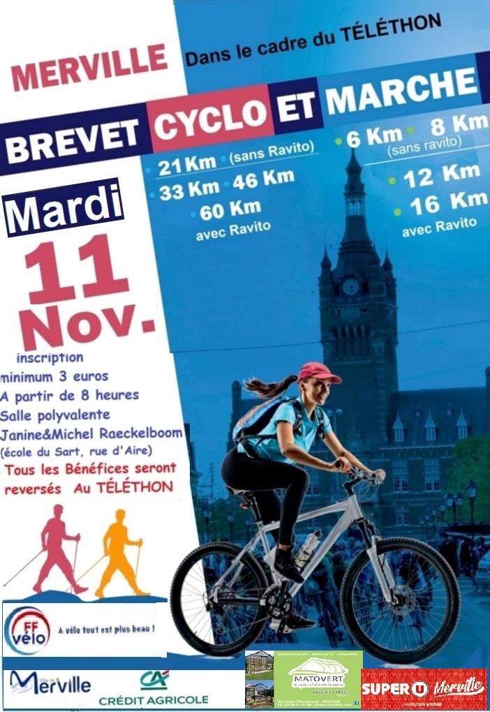 Brevet cyclo et marche (Téléthon)